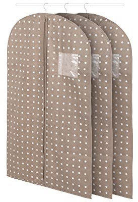 Compactor Set di 3 Borse Portabiti Rivoli Beige, 60x100 cm, Materiale Non Tessuto 75G