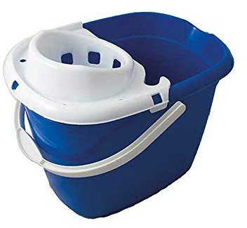 Ramon Hygiene Standard Mop Bucket, 15L, Blue With White Wringer, Commercial or Home Cleaning