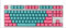 Sunzit Keycap Gaming, 87 PBT Tasten Tastenkappen Miami Dual Column Keycaps Mechanische Tastatur Universal Backlit Word für Cherry MX
