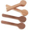 Basage Wood Carving Spoon Blank Beech and Walnut Wood Unfinished Wooden Craft Whittling Kit for Whittler Starter (4Pcs)