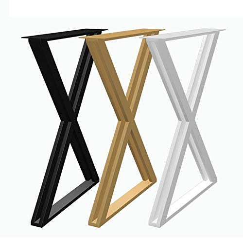 ZH-1 Industrielle X-förmige Tischbeine Tischkufen, DIY Möbelfüße aus Metallstahl, antiker Landhausstil, Höhe 72,5 cm, Bodenschutz, 2er-Set