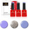 BLUESKY Gel Polish Gel Nagellack Set Glass Slipper Serenity KA1463 Wisteria Haze 80599 Aurora KS1050 3 x 5 ml Silber Glitzer Lila Blau Pastel