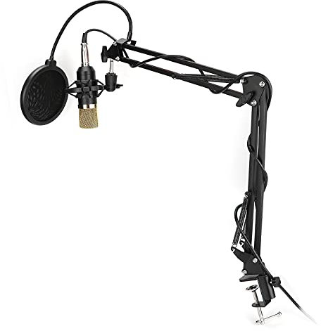 Zunate USB Microphone, Professional Condenser Cardioid Studio Mic Kit for PC Computer Podcast, with Foldable Arms, Shock Mount, Microphone Windshield, for Recording/Gaming/Voice Over/YouTube(BM700)
