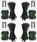ZAIYW 4 Pack Christmas Battery Fairy Lights 5m Dark Green Cable 50 LED String Lights with Remote Timer 8 Modes Christmas Twinkle Lights for Home Party Christmas Tree Decor (Cool White)