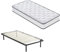 DEWINNER Ensemble Composè:Matelas en Mousse 22 cm et Mousse A Mémoire Matelas +Sommier à Lattes sur Pieds-4 Pieds Inclus(90 x 190 cm)