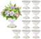 Sziqiqi Vase Weiß Kleine für Hochzeit: 9.5cm Hoch Metall Urne Vasen Set of 10 - Blumentopf Weiss für Tischdeko - Vintage Blumenvase für Party Taufe
