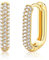KRFY Creolen Gold/Silber 925 für Damen - 18 Karat Vergoldet Zirkonia Huggie Ohrringe Gold/Silber für Mädchen