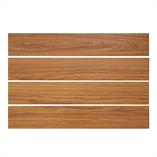 36pcs Vinyl Floor Planks Wood Effect Flooring Tiles Self Adhesive Kitchen Floor Lino (Brown-Red)