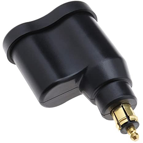 Be In Your Mind Adaptateur USB de voiture compatible avec Hella Prise DIN pour moto, double chargeur USB 12-24 V 3,3 A adaptateur d'alimentation pour smartphones, tablettes, caméras GPS