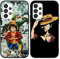 2 Stück Handyhülle für Samsung Galaxy A52s 5G/A52 5G/4G Hülle 6.5'' Anime Jungs Gear 5 Nika Zoro Hülle, Schwarz Manga Straw Hat Muster Schutzhülle Weiche TPU Case für Samsung A52s 5G