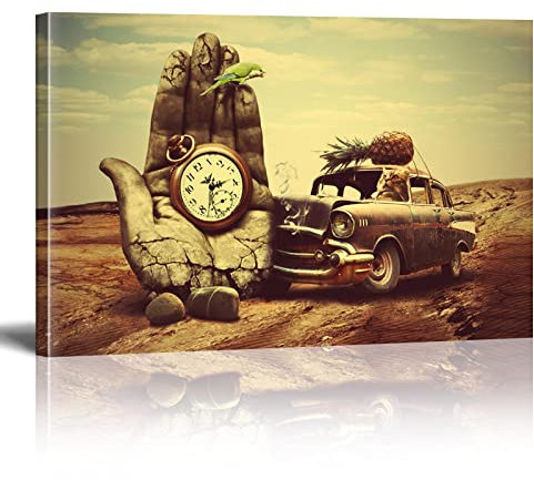 Peintures sur toile de surréalisme par Salvador Dali Affiches et impressions abstraites célèbres Tableaux d'art mural pour décoration de salon 90x123cm (35x48in) Avec cadre