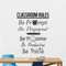 - Klassenzimmer Regeln-Wand-Abziehbild-Zeichen Werden Prompt Positiv Poster Eon Zitat Vinyl Aufkleber Dekor Wand Kunst Wandbild42X53CM