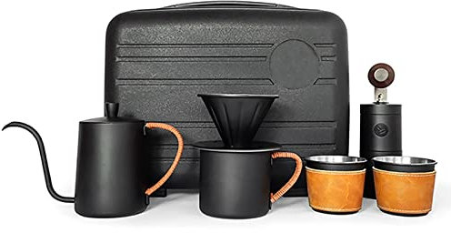REALN Pour Over Coffee Set, DIY Manual Coffee Maker Set for Coffee Lovers, Hand Coffee Maker, Portable Travel Gadgets, Manually Operated, Perfect for Camping (Size : B)