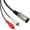 MEIRIYFA XLR maschio a 2 Phono RCA maschio Adattatore Y splitter Patch Cavo, 1 XLR maschio a 3 pin su doppio RCA maschio (1,5 m)