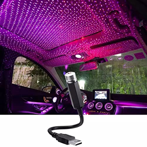 Mini LED Car Roof Star Night Light Projector Atmosphere Galaxy Lamp USB Decorative Adjustable for Auto Roof Room Ceiling Decor (Blue)