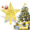 Weihnachtsbaumspitze Stern Vintage Leicht Klassisch Kunststoff Ausgehöhlt Weihnachts Dekoration Stern, Ideale Christbaumspitze Dekoration Ornament Christmas Tree Topper, Gold
