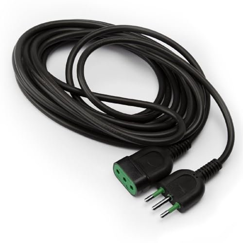 Ekon prolunga lineare, 5 metri, presa italiana 10A, spina italiana, Made in Italy, 1400W, nero