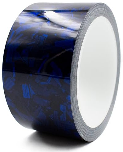 Finest Folia 8,5 Meter Forged Carbon Zierstreifen Auto LKW Motorrad Boot Modellbau Basteln DIY Deko Dekorstreifen Klebestreifen selbstklebend wetterfest (Blau Glanz Forged Carbon, 50mm)