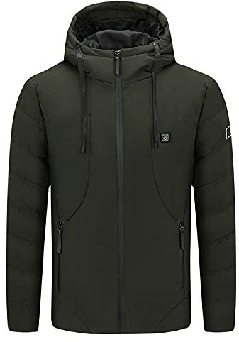 MGSFGlk Winterjacke Herren Winter Steppjacke Daunenjacke Leichte Übergangsjacke Reißverschluss Herrenjacke Einfarbig Herbstjacke Jacke Große Größen Anorak Mit Taschen Mantel Thermojacke