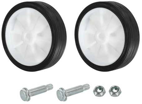 PATIKIL 4,5/115mm Luftkompressor Räder, 2 Stück Gummiräder Universelle Ersatzteile für Luftkompressor Räder mit 0,5/13mm Durchmesser Kompressor Zubehör für Einfache Mobilität, Weiß