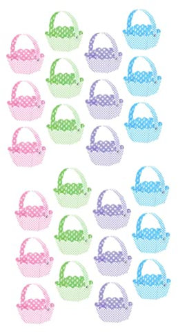 DIKACA 24st Osterkorb Körbe Osterschmuck Ostereierkörbchen Selber Machen Osterverzierung Dekoratives Osterkörbchen Entzückende Osterkörbchen Ostern Themenkorb Hase Papier Geschenktasche