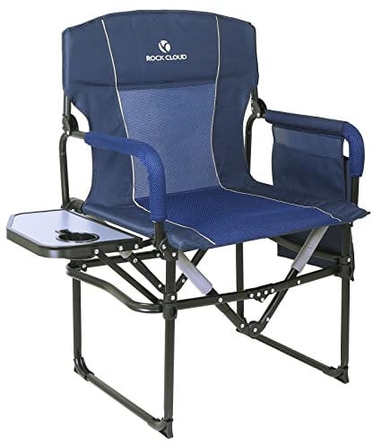 ROCK CLOUD Camping Chair with Side Table Lightweight Compact Folding Portable Chair for Camp Lawn Hiking Fishing Sports BBQ
