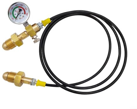 Tuyau adaptateur de station de recharge pour bouteille cylindrique d'argon BS 341 n° 3 (UK), acier inoxydable tressé G5/8 RH INT Argon (Style 4)