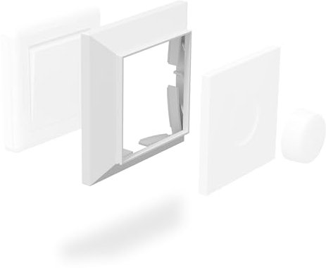 Cadelux Lichtschalter Abdeckung PHSB für Philips Hue Smart Button (Rahmen 1-fach, Schneeweiß)