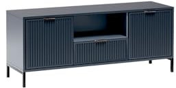 KIER FURNITURE - TV Schrank, Fernsehkommode - Lowboard, Fernsehtisch, Fernsehbank, Wohnzimmer Möbel, Aufbewahrungsmöbel, Beistellschrank, Schubladenkommode, MDF - 135 cm breit - Indigo Dunkelblau