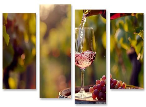 islandburner Bild auf Leinwand Weinglas Holzfass selektiver Fokus Bilder Wandbilder Poster