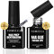 TOMICCA Colle à Faux Ongles et Nail Déshydrateur Set, 6 IN 1 Gummy Base Pose Americaine und Primer Gel, Longue Duré Nail Extend Gel UV/LED Onglerie, 8 ml*2 pcs