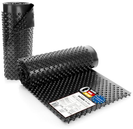 BigDean 2 Stück Premium Noppenfolie für Hochbeete 0,5x20m – Noppenbahn extrem reißfest & Schutz vor Nässe Hochbeetfolie