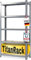 KARAT Schwerlastregale für Garage, Keller, Werkstatt - Steckregal - Weitspannregal - Lagerregal - Kellerregal - Eckregal - Reifenregal - Gitterregal (Grau, 220 x 120 x 60 cm)