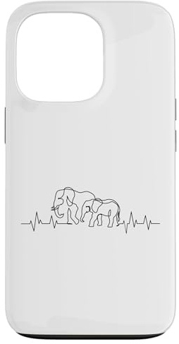 Elephant Heartbeat Women Girls Case for iPhone 13 Pro