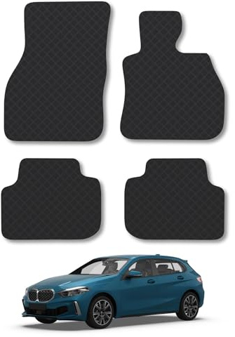BMW 1 Series (2020+) [F40] Heavy Duty Thick Rubber Car Mats Accessories Tailored Fit Front Rear Set Compatible Accessory Waterproof Durable Non-Slip 5mm Full Coverage Protection