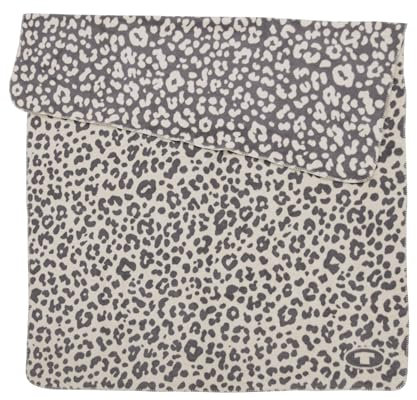 TOM TAILOR Jacquard Decke, 150x200 cm, 58% Baumwolle, 32% Polyacryl, 10% Polyester/ Jacquard, mit Wendemotiv, Kettelnaht und gewebtem Logo, JACQUARD BLANKET LEO Beige, Grau (Sunny Sand & Dark Grey)