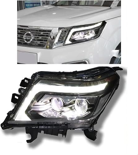 ATTLGR Auto Frontleuchten für Nissan Navara 2017-2021,DRL Scheinwerfer Baugruppe Ersetzen,Modifizierte Front Lichter Montage,Modifizierte Zubehör