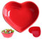NASSMOSSE Heart Shaped Candy Bowl, 9x7.5'' Red Heart Bowl for Salad, Soup, Snacks, and Romantic Meals