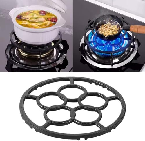 Gasherd Brenner Ständer Gusseisen Wok Ring Universal Rutschfeste Herd Untersetzer Gaskochfelder Aufsatzring Wok Stützring Brenner Ständer Gasherds Aufsatz für Gasherd Cooker