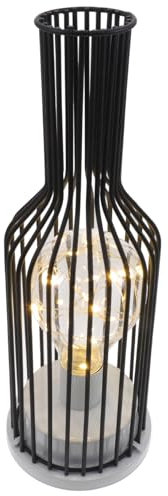 Homoyoyo Retro Wine Bottle Lamp Metal Iron Decorative Night Light Vintage Wine Bottle Shape Night Lamp for Bedroom Living