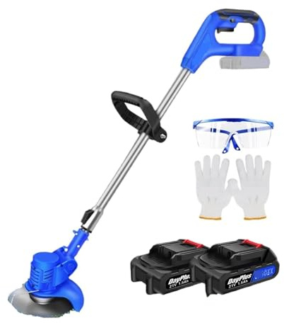 SMTYXS Tagliabordi Elettrico A Batteria da 21 V con 2 Batterie, Tosaerba, Tagliasiepi, Attrezzi da Giardino, Tagliasiepi