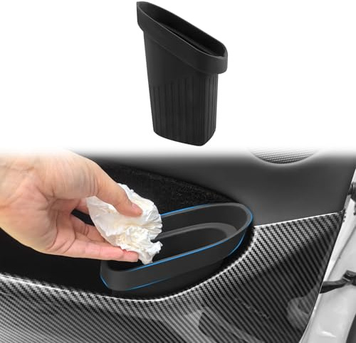 heenvn Car Trash Can for Tesla Model Y Juniper Model 3 Highalnd | Silicone Car Door Side Trash Bin for Model 3 Highland Model Y Juniper Car Interior Accessories