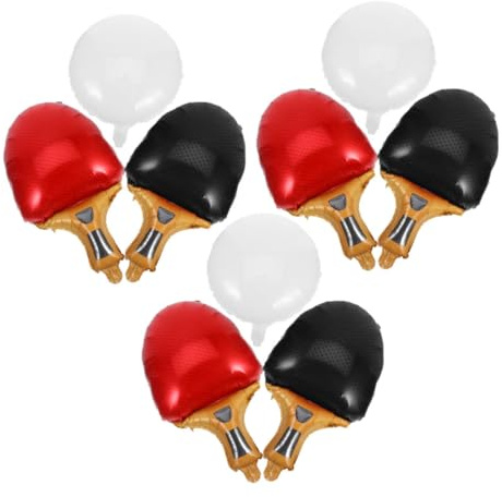 EPIGEIST 9 Stück Teiliges Tischtennis Ballon mit Realistischem Sportdesign Wiederverwendbare Folienballons für Tischtennis Mottopartys Indoor und Outdoor Dekorationen für Geburtstage und