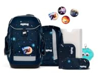 ergobag Schulranzen-Set Maxi Set Bundle KoBärnikus - Dunkelblau | 7-teiliges Set mit ergonomischem Schulrucksack der Kollektion AW25/26, ideal für große Kinder ab der 1. Klasse Grundschule