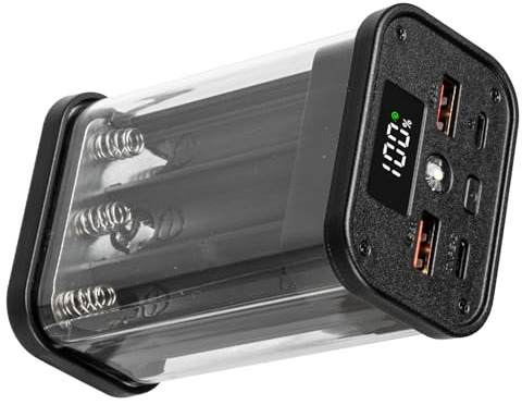NONGYU Mehrzweck-Powercase für 18650-Batterien, werkzeuglose Installation mit Schutzschaltungen, unterstützt verschiedene Elektronikgeräte für Zuhause und Reisen, ABS-Gehäuse