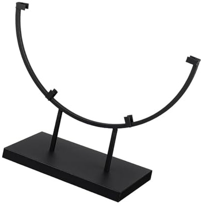 YIGZYCN Elegante supporto circolare in ferro per esporre immagini artistiche su vetro colorato, base decorativa perfetta supporto artistico in ferro colorato