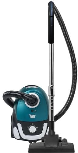 Bestron Aspirapolvere a traino con sacchetto da 1,1 L, Portata: 7,5 m, 750 Watt, Blu/Argento