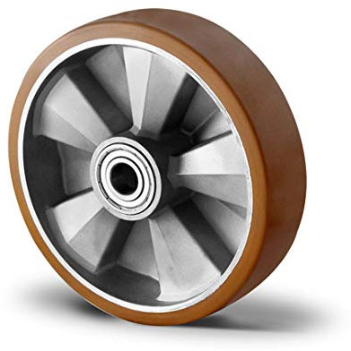 Polyurethan Rad 200 mm für Hubwagen mit Kugellager Bohrung 20 (200-20-50)