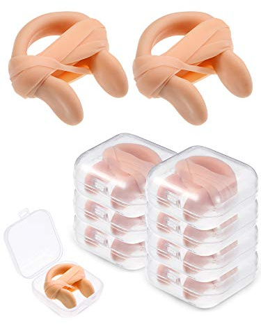 7 Pieces Swimming Nose Clip Silicone Nose Plug Protector with Elastic Rope for Kids and Adults Swimming Using