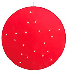 FBright Base Albero di Natale con LUCI A LED. Tappeto Rosso per Albero di Natale, con luci Calde Che disegnano Una Stella.